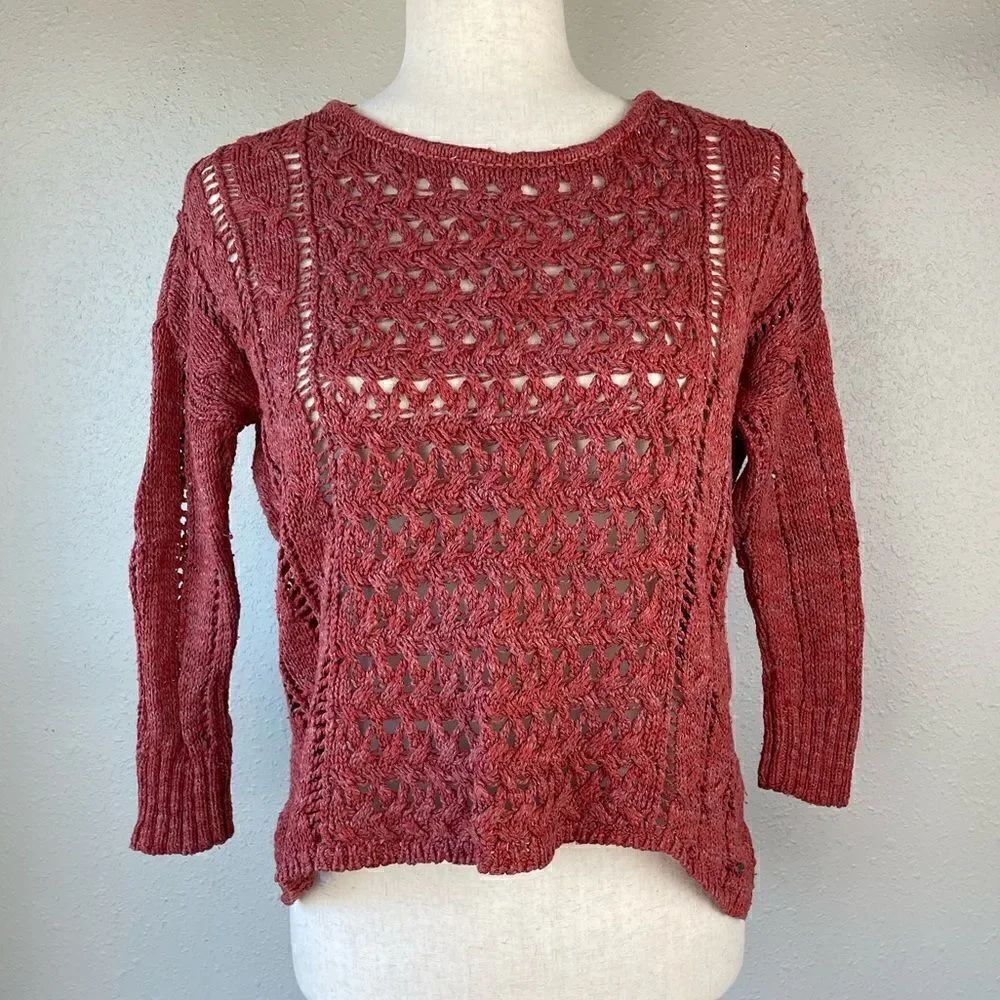American Eagle Outfitters Loose Knot Cropped Sweater Size XS EUC